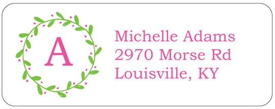 Circle Wreath Address Labels